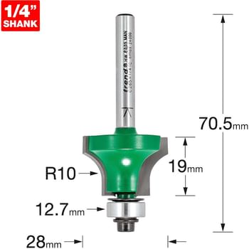Trend CRAFTPRO Bearing Guided Glazing Bar Ovolo Joint Router Cutter