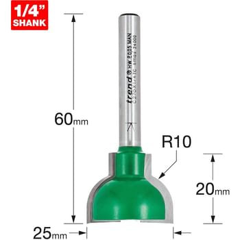 Trend CRAFTPRO Sash Bar Ovolo Router Cutter