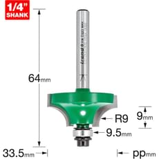 Trend CRAFTPRO Bearing Guided Shoulder Profile Router Cutter