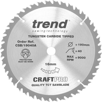 Trend CRAFTPRO Wood Cutting Saw Blade