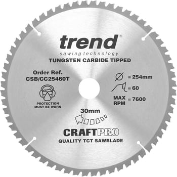 Trend CRAFTPRO Wood Cutting Cordless Mitre Saw Blade