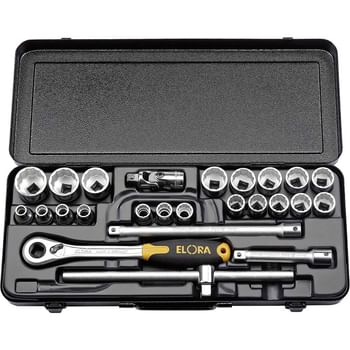 Elora 25 Piece 1/2" Drive Bi Hex Socket Set Metric