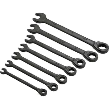 Draper 7 Piece Hi Torq Ratchet Combination Spanner Set Metric