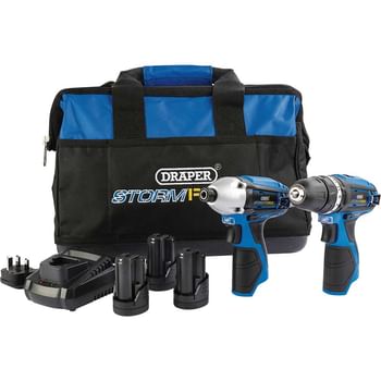 Draper Storm Force 10.8v Cordless 3 Piece Power Tool Kit
