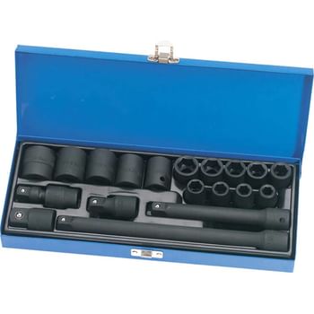Draper Expert 19 Piece 1/2" Drive Hex Impact Socket Set Metric