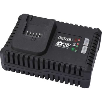Draper Fast Battery Charger for D20 20v Cordless Lithium Ion Batteries