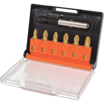 CK 7 Piece TiN Pozi Screwdriver Bit Set