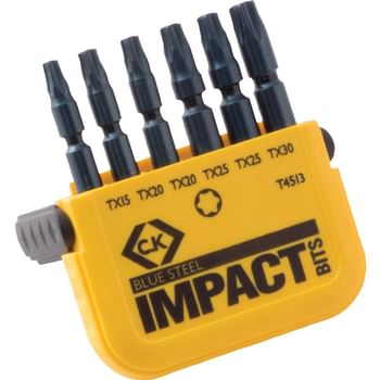 CK Blue Steel 6 Piece Impact Torx Screwdriver Bit Set