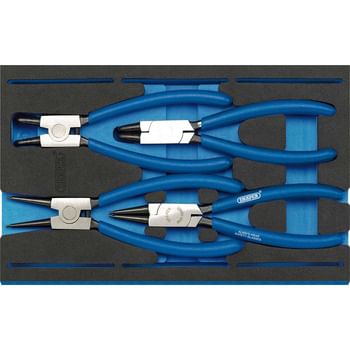 Draper4 Piece Circlip Plier Set In Eva Insert Tray