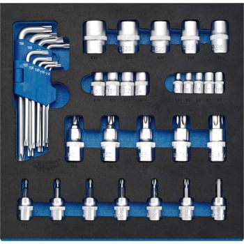 Draper 35 Piece Screwdriver Bit and Torx Key Set in EVA Insert Tray
