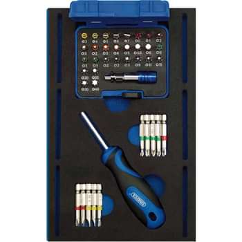 Draper 40 Piece Screwdriver and Bit Set in Eva Insert Tray