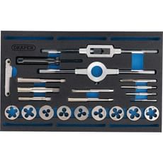 Draper 22 Piece Tap and Die Set Metric / BSP in EVA Insert Tray