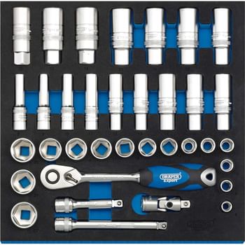 Draper 35 Piece 3/8" Drive Socket Set In Eva Insert Tray