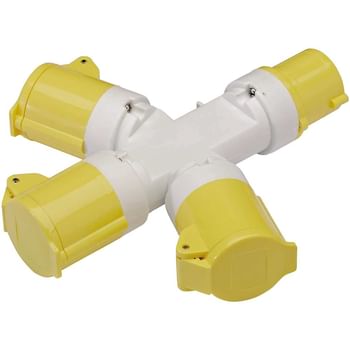 Draper 3 Way 110v Socket Splitter