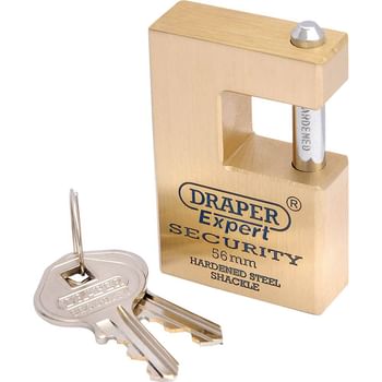 Draper Expert Solid Brass Padlock Closed Shackle