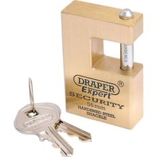 Draper Expert Solid Brass Padlock Closed Shackle Draper Expert Solid Brass Padlock Closed Shackle