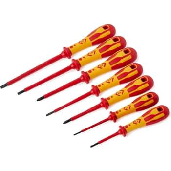 CK Dextro 7 Piece VDE Insulated Parallel Slotted & Pozi Screwdriver Set