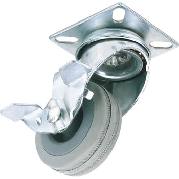Draper Swivel Plate Fixing Rubber Wheeled Castor and Brake