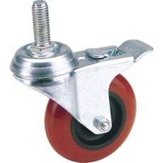 Draper Swivel Bolt Fixing Polyurethane Wheeled Castor and Brake