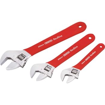 Draper Redline 3 Piece Soft Grip Adjustable Spanner Set