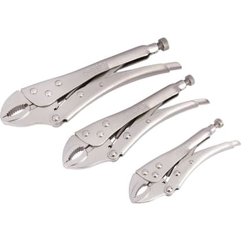 Draper Redline 3 Piece Curved Jaw Self Gripping Pliers Set Draper Redline 3 Piece Curved Jaw Self Gripping Pliers Set