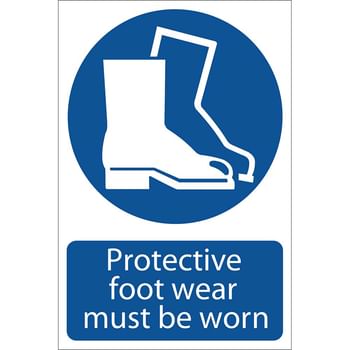 Draper Protective Footwear Must Be Worn Sign