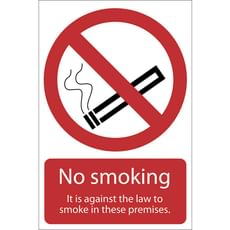 Draper No Smoking It Is Against The Law Sign Draper No Smoking It Is Against The Law Sign