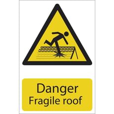 Draper Danger Fragile Roof Sign