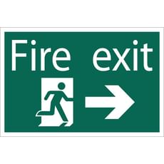 Draper Fire Exit Arrow Right Sign Draper Fire Exit Arrow Right Sign