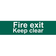 Draper Fire Exit Keep Clear Sign