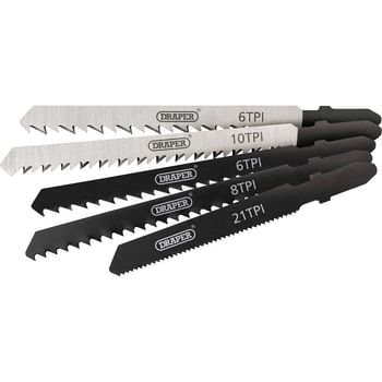 Draper Expert 5 Piece Wood and Plastic Cutting Jigsaw Blade Set