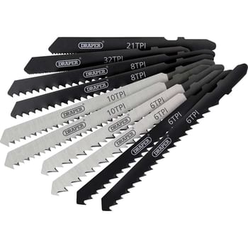 Draper Expert 10 Piece Assorted Jigsaw Blade Set