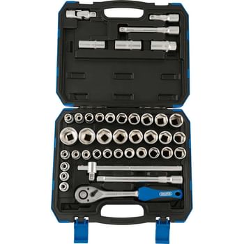 Draper 41 Piece 1/2" Drive Hexagon Socket Set Metric and Imperial
