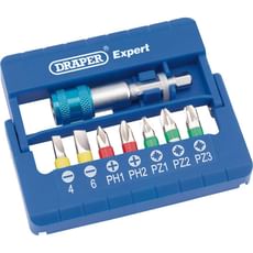 Draper 8 Piece Coloured Screwdriver Bit Set Draper 8 Piece Coloured Screwdriver Bit Set