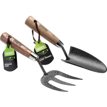 Draper 2 Piece Carbon Steel Heavy Duty Hand Fork and Trowel Set