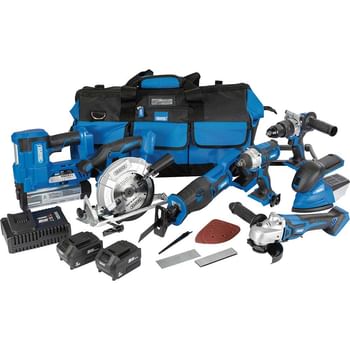 Draper D20 20v Cordless 7 Piece Jumbo Power Tool Kit