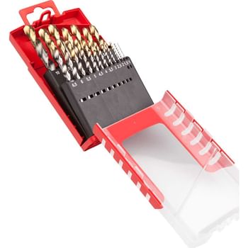 Dormer A087 No 201 19 Piece HSS TiN Coated 1.0mm-10mm By 0.5mm Drill Set