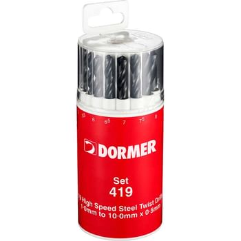 Dormer A191-419 19 Piece HSS Jobber Drill Bit Set