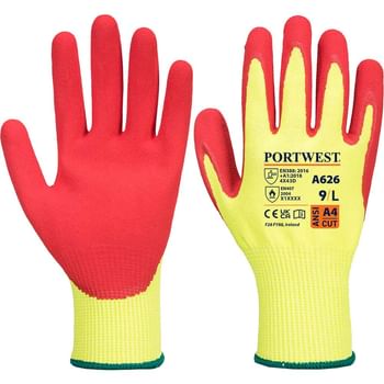 Portwest Nitrile Vis Tex HR Cut Resistant Gloves