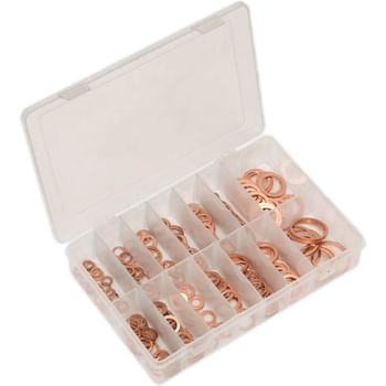 Sealey 250 Piece Copper Sealing Washer Assortment Metric