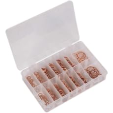 Sealey 250 Piece Copper Diesel Injector Washer Assortment Metric