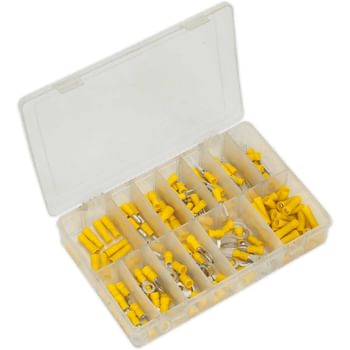 Sealey 140 Piece Yellow Crimp Terminal Assortment