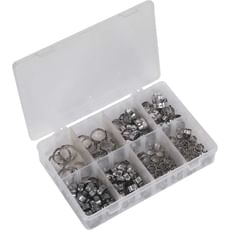 Sealey 160 Piece Stainless Steel O Clip Single Ear Assortment