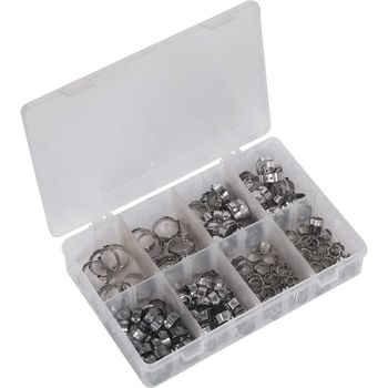 Sealey 160 Piece Stainless Steel O Clip Single Ear Assortment