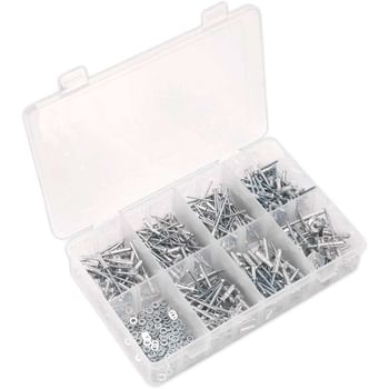 Sealey 500 Piece Aluminium Multi Grip Rivet Assortment