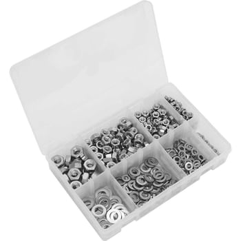Sealey 500 Piece Stainless Steel Nut and Washer Assortment M5 - M10
