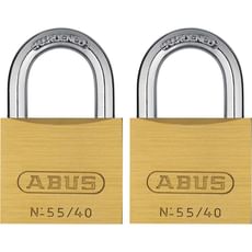 Abus 55 Series Basic Brass Padlock Pack of 2 Keyed Alike Abus 55 Series Basic Brass Padlock Pack of 2 Keyed Alike