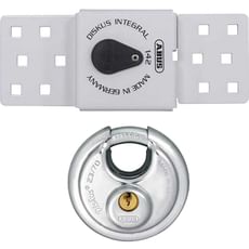 ABUS 142 Sliding Door Van Lock and 23 70mm Diskus Padlock Set