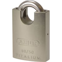 Abus 90 Series Titalium Padlock Stainless Steel Closed Shackle Keyed Alike Abus 90 Series Titalium Padlock Stainless Steel Closed Shackle Keyed Alike