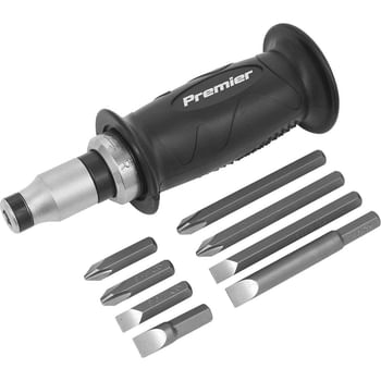 Sealey Hand Impact Driver and 8 Piece Screwdriver Bit Set